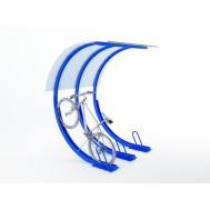 Парковка для велосипедов 45 градусов с навесом, фото 1