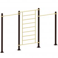 Трехсекционный комплекс шведская стенка + турник разноуровневый, фото 1