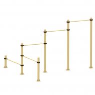 Тройной каскад турников с перекладинами для отжиманий, фото 1