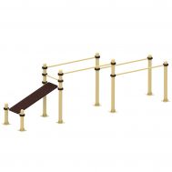 Спортивные уличные брусья+скамья для пресса, фото 1