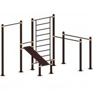 Комплекс из брусьев, турника, шведской стенки и наклонной лавки для пресса, фото 1