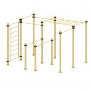 Спортивный комплекс шведская стенка + турник + брусья +рукоход 006, фото 1