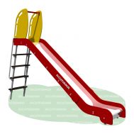 Горка h 1550, скат нержавейка Romana 110.24.00 красный, фото 1