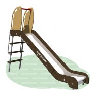 Горка h 1250, скат нержавейка Romana 110.23.00 коричневый, фото 1