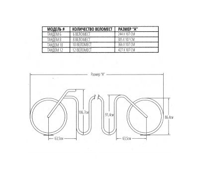 Велопарковка Тандем, фото 2