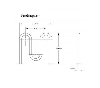 Велопарковка Волна из нержавеющей стали, фото 3