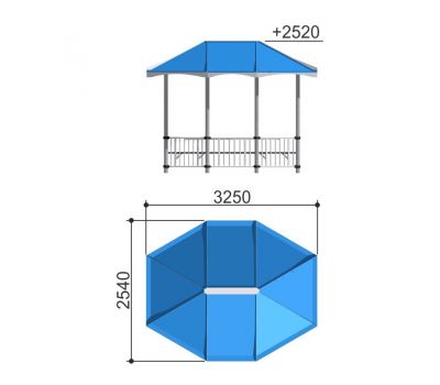 Беседка со столом и сиденьями Romana 301.02.00, фото 2