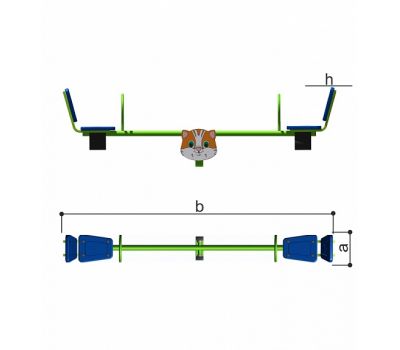 Качалка-балансир &quot;Кошка&quot; (цельная балка) Romana 108.50.00-01, фото 2
